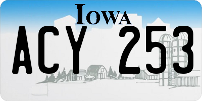IA license plate ACY253