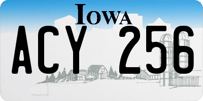 IA license plate ACY256