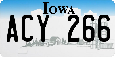 IA license plate ACY266
