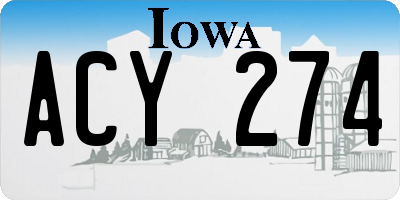 IA license plate ACY274