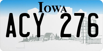 IA license plate ACY276