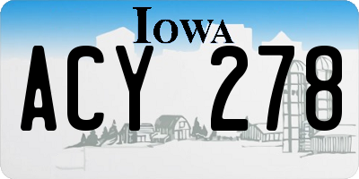IA license plate ACY278