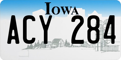 IA license plate ACY284