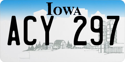 IA license plate ACY297