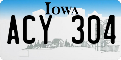 IA license plate ACY304