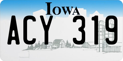 IA license plate ACY319