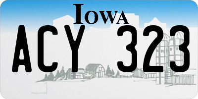 IA license plate ACY323