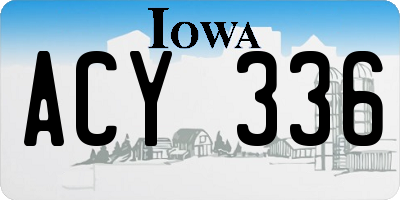 IA license plate ACY336
