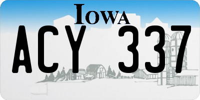 IA license plate ACY337