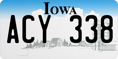 IA license plate ACY338