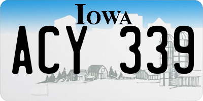 IA license plate ACY339