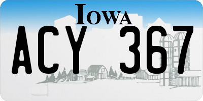 IA license plate ACY367