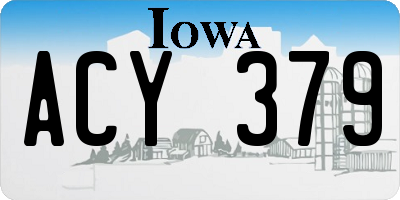 IA license plate ACY379