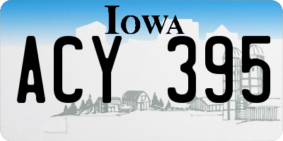 IA license plate ACY395
