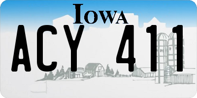 IA license plate ACY411