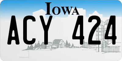 IA license plate ACY424