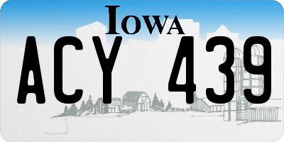 IA license plate ACY439