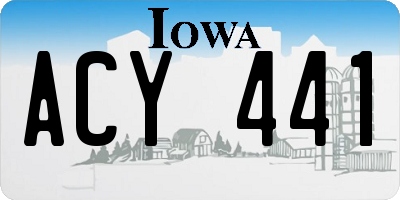 IA license plate ACY441