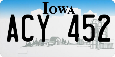 IA license plate ACY452