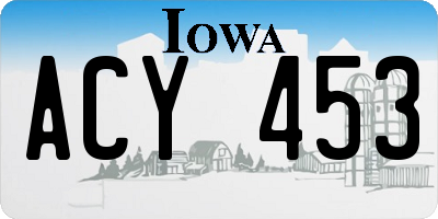 IA license plate ACY453