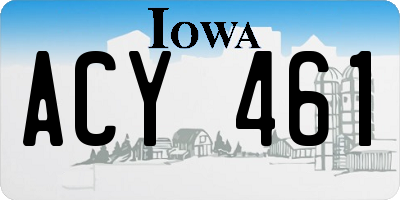 IA license plate ACY461