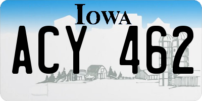 IA license plate ACY462