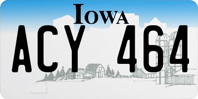 IA license plate ACY464