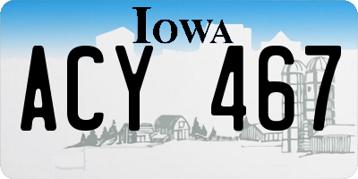 IA license plate ACY467