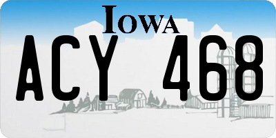 IA license plate ACY468