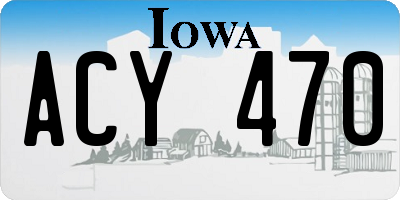IA license plate ACY470