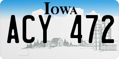 IA license plate ACY472
