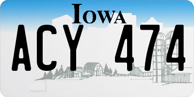 IA license plate ACY474