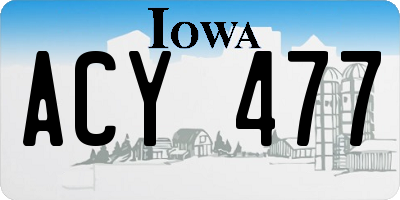 IA license plate ACY477