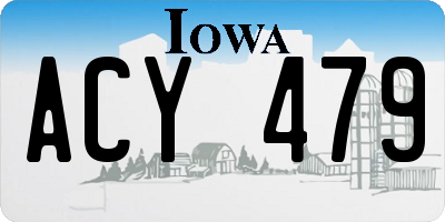 IA license plate ACY479