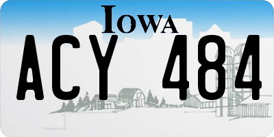IA license plate ACY484