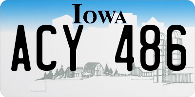 IA license plate ACY486