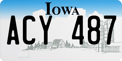 IA license plate ACY487