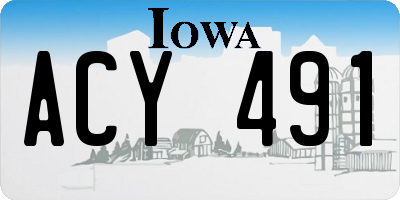 IA license plate ACY491