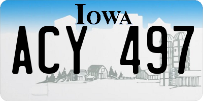 IA license plate ACY497