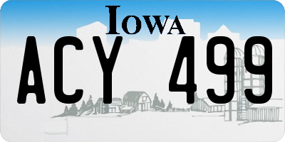 IA license plate ACY499