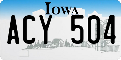 IA license plate ACY504