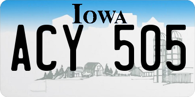 IA license plate ACY505
