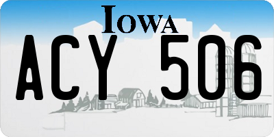 IA license plate ACY506