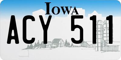 IA license plate ACY511