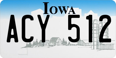 IA license plate ACY512