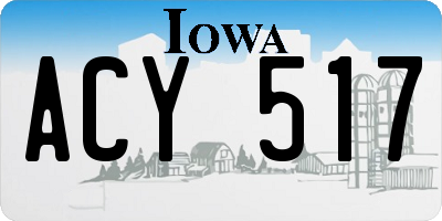 IA license plate ACY517