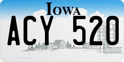 IA license plate ACY520