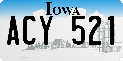 IA license plate ACY521