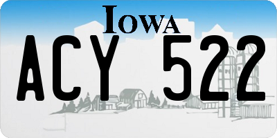 IA license plate ACY522
