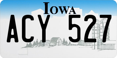 IA license plate ACY527